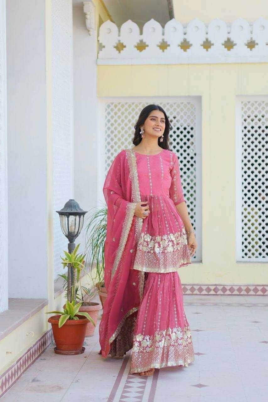 SHARARA SALWAR EMBROIDERY SUITS - MYLUXURY LANE ENTERPRISE