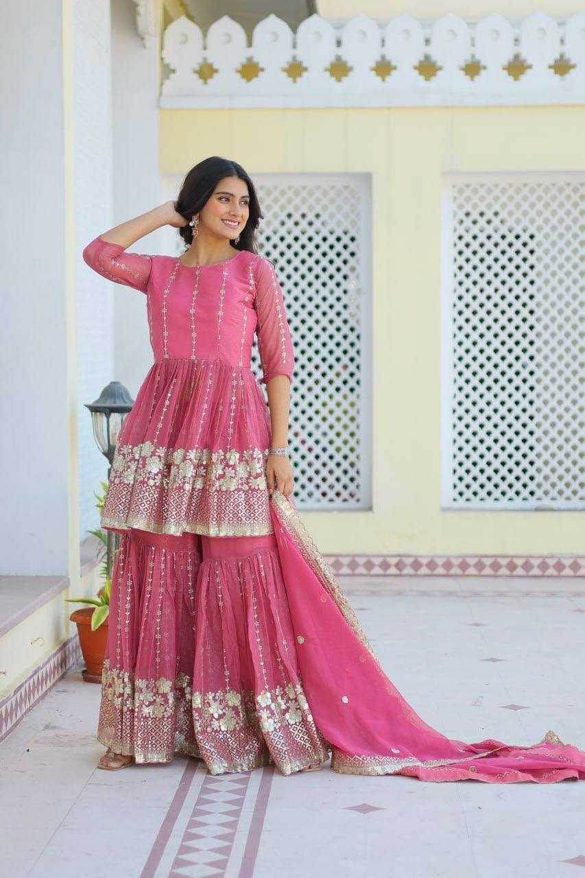 SHARARA SALWAR EMBROIDERY SUITS - MYLUXURY LANE ENTERPRISE