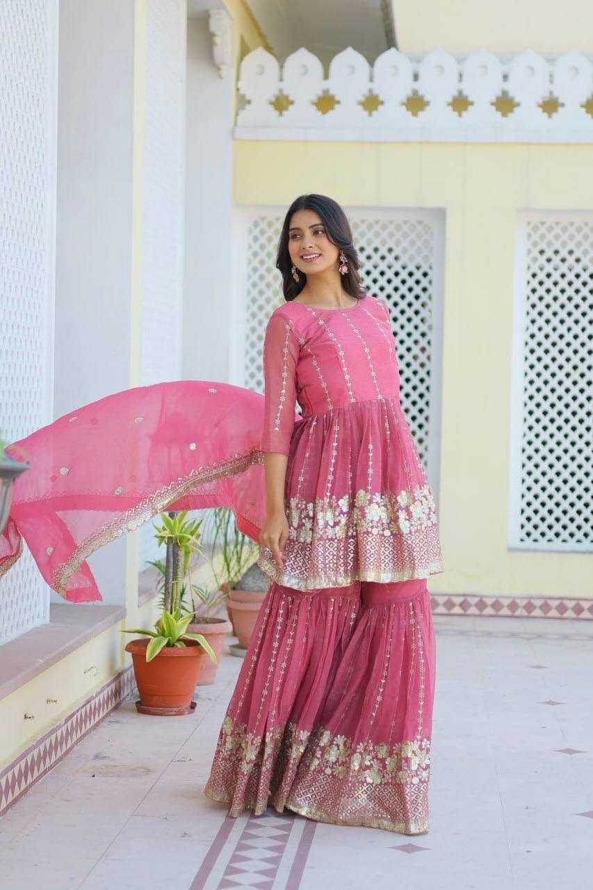 SHARARA SALWAR EMBROIDERY SUITS - MYLUXURY LANE ENTERPRISE