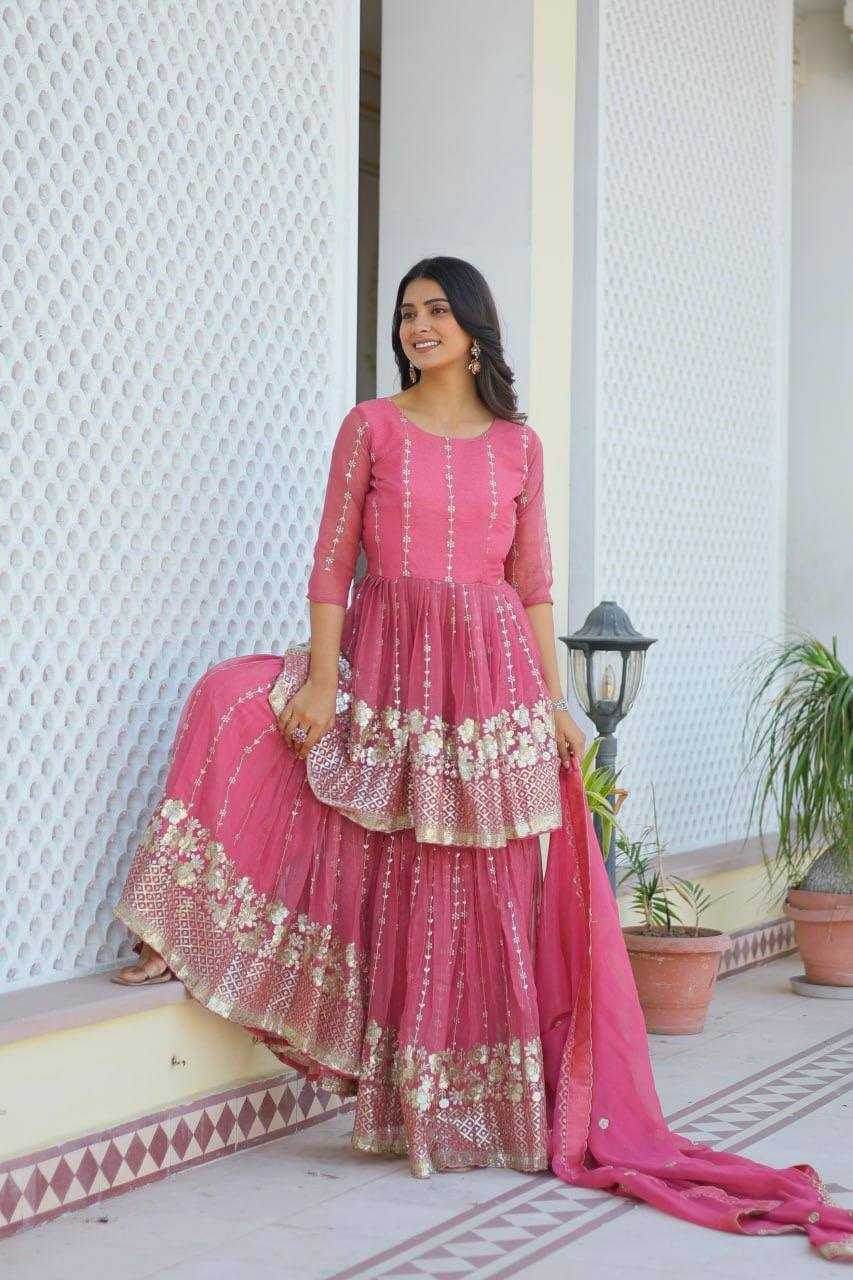 SHARARA SALWAR EMBROIDERY SUITS - MYLUXURY LANE ENTERPRISE