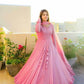 Georgette keyuri Flaired Gowns Anarkali Gown With Dupatta - MYLUXURY LANE ENTERPRISE