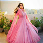 Georgette keyuri Flaired Gowns Anarkali Gown With Dupatta - MYLUXURY LANE ENTERPRISE