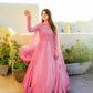 Georgette keyuri Flaired Gowns Anarkali Gown With Dupatta - MYLUXURY LANE ENTERPRISE
