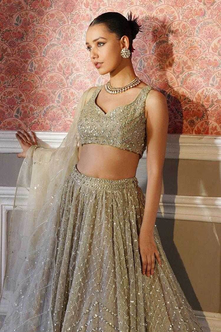 Georgette Embroidered Lehenga - MYLUXURY LANE ENTERPRISE