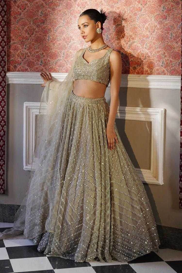 Georgette Embroidered Lehenga - MYLUXURY LANE ENTERPRISE