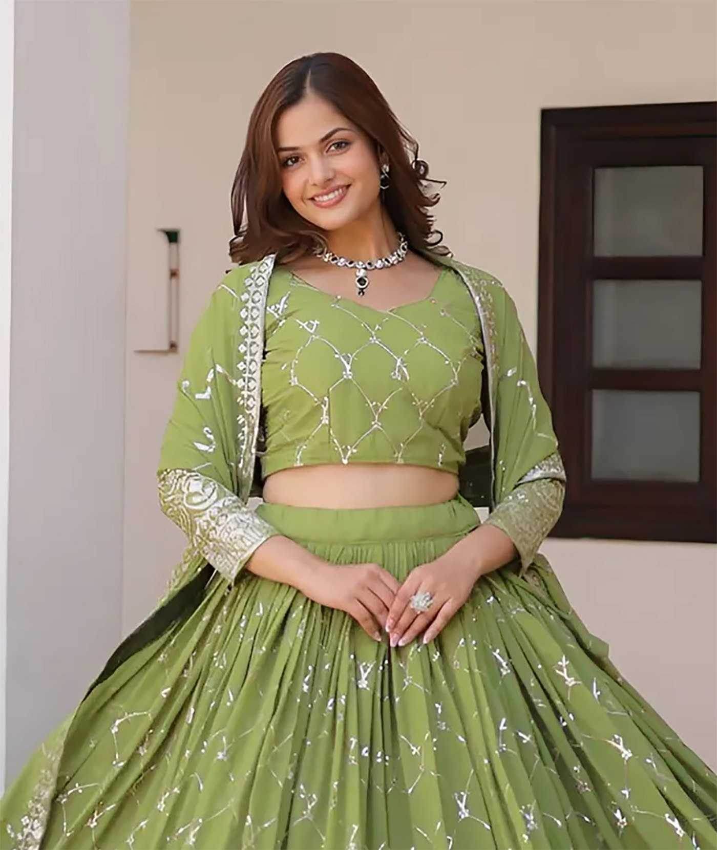 Georgette Lehenga - MYLUXURY LANE ENTERPRISE