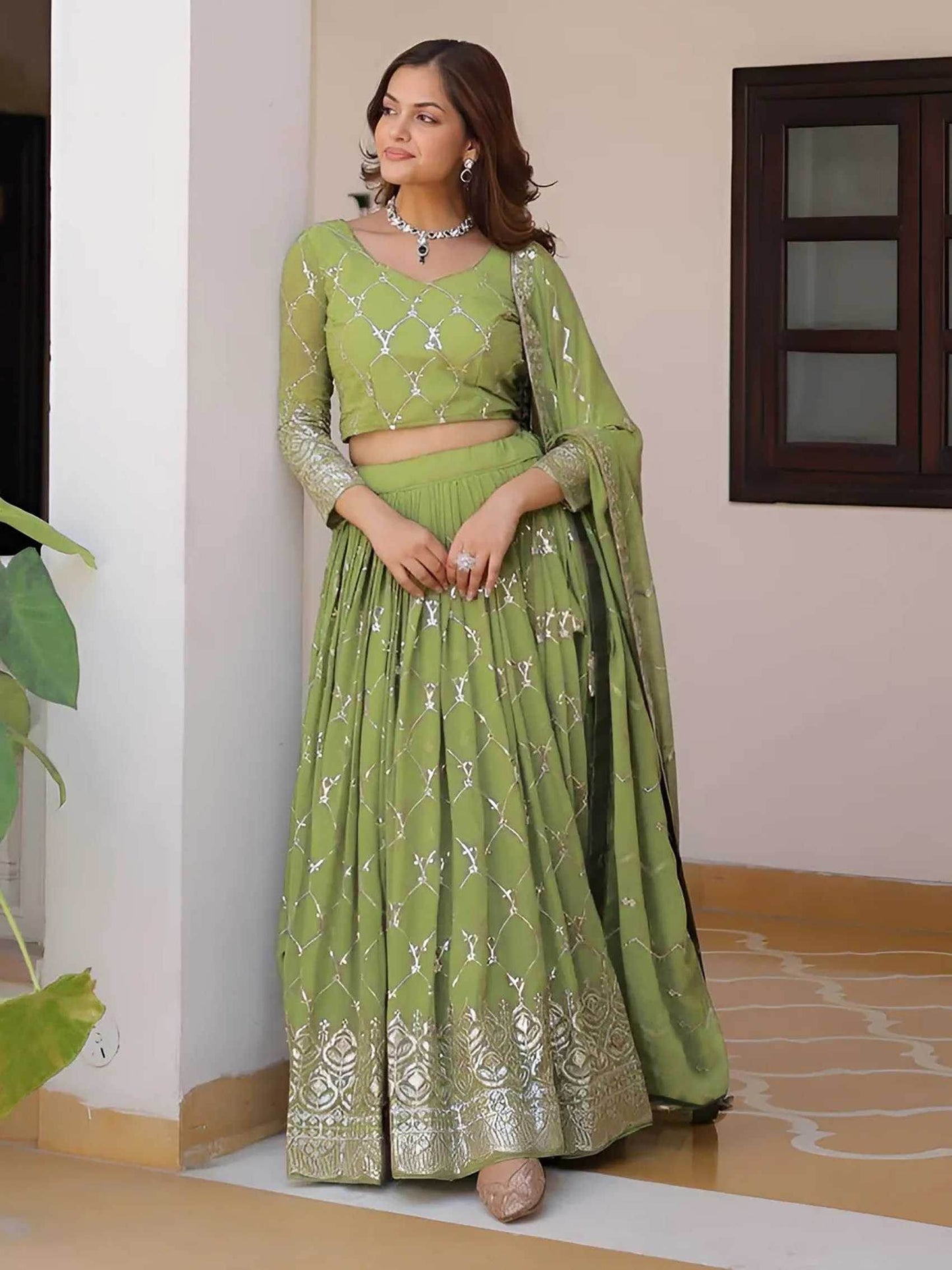 Georgette Lehenga - MYLUXURY LANE ENTERPRISE
