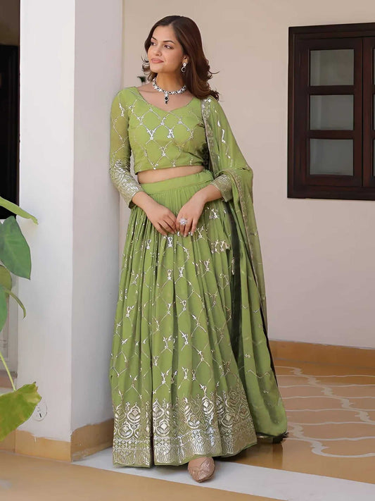 Georgette  Lehenga