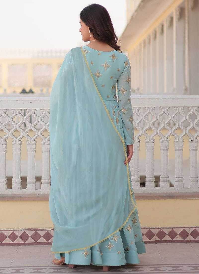 Georgette Embroidery Anarkali Gown - MYLUXURY LANE ENTERPRISE