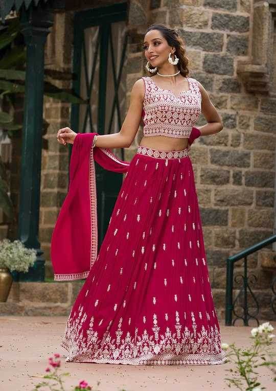 Georgette Embroidered Lehenga - MYLUXURY LANE ENTERPRISE