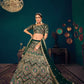 Embroidered Gota Patti Sequins Lehenga in Dark Green - MYLUXURY LANE ENTERPRISE