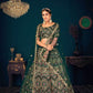 Embroidered Gota Patti Sequins Lehenga in Dark Green - MYLUXURY LANE ENTERPRISE