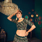 Embroidered Gota Patti Sequins Lehenga in Dark Green - MYLUXURY LANE ENTERPRISE