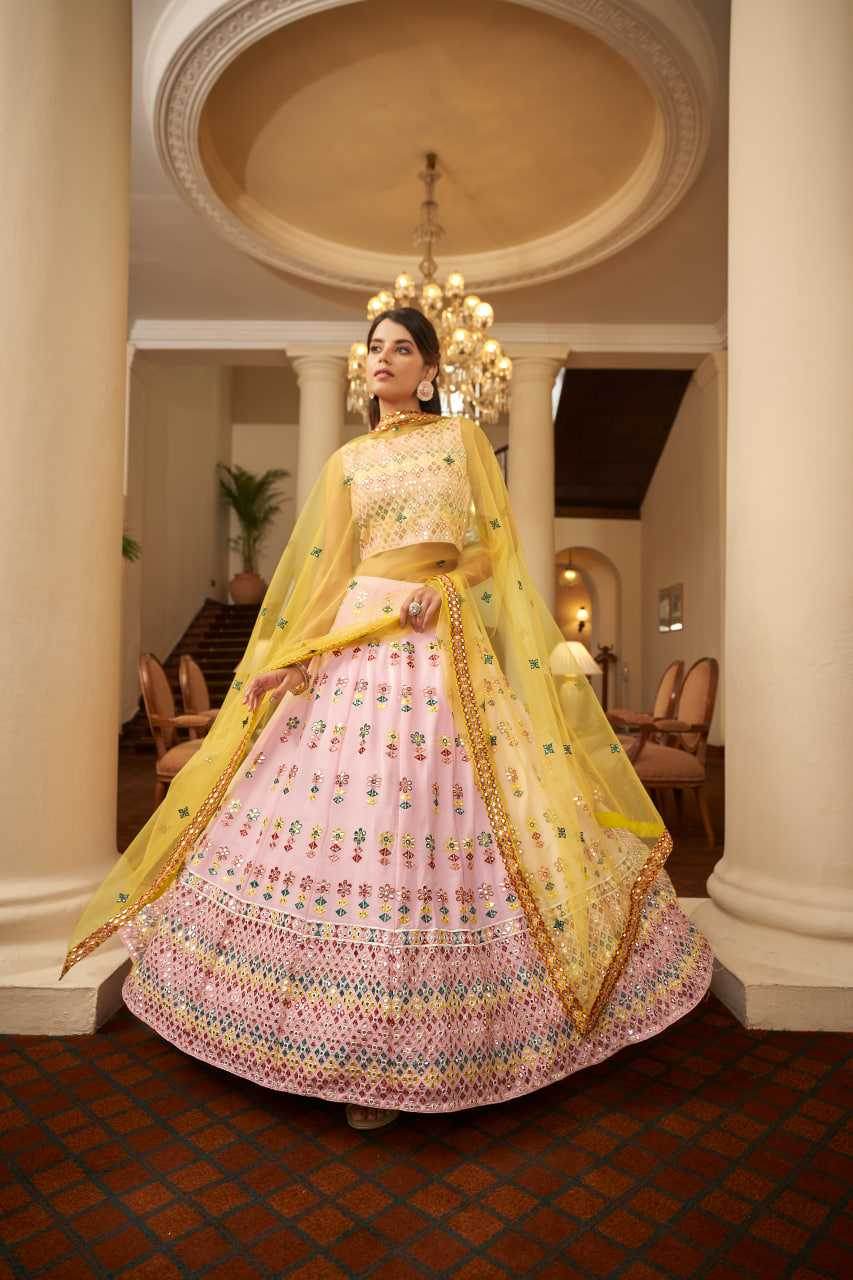 Elegant Heavy Gota Patti Lehenga in Enchanting Pink - MYLUXURY LANE ENTERPRISE