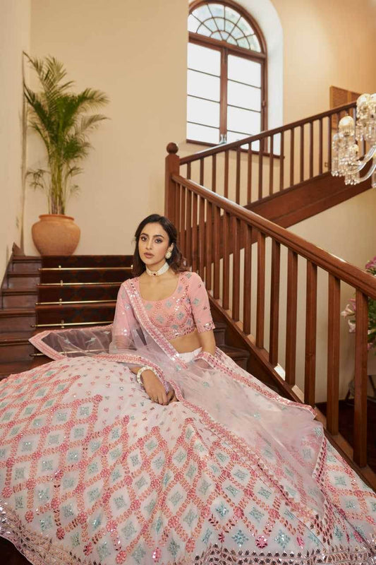 Embroidered Lehenga Gota Patti Lehenga - MYLUXURY LANE ENTERPRISE