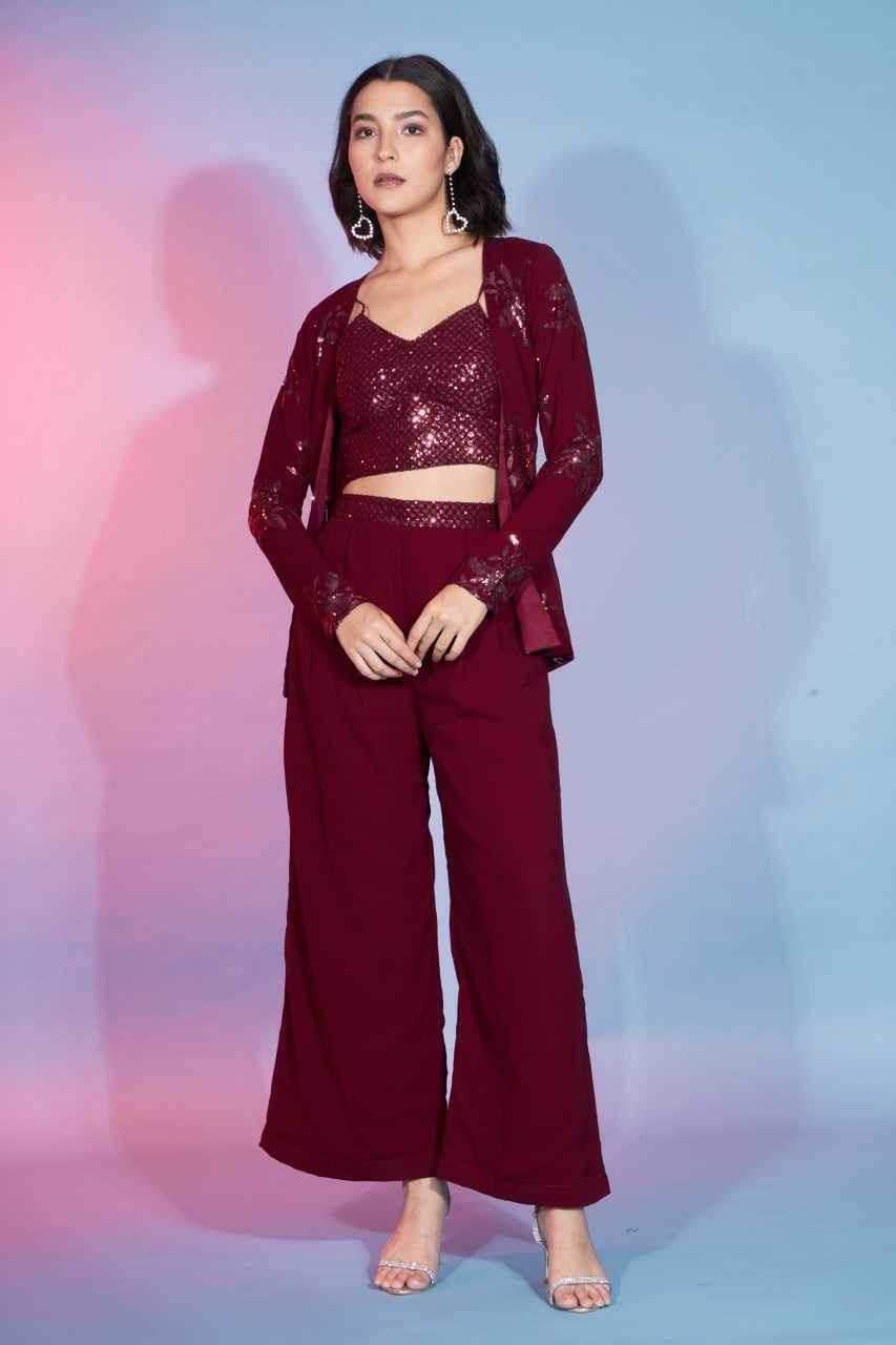 Western Wears Red Co-ord Set - MYLUXURY LANE ENTERPRISE