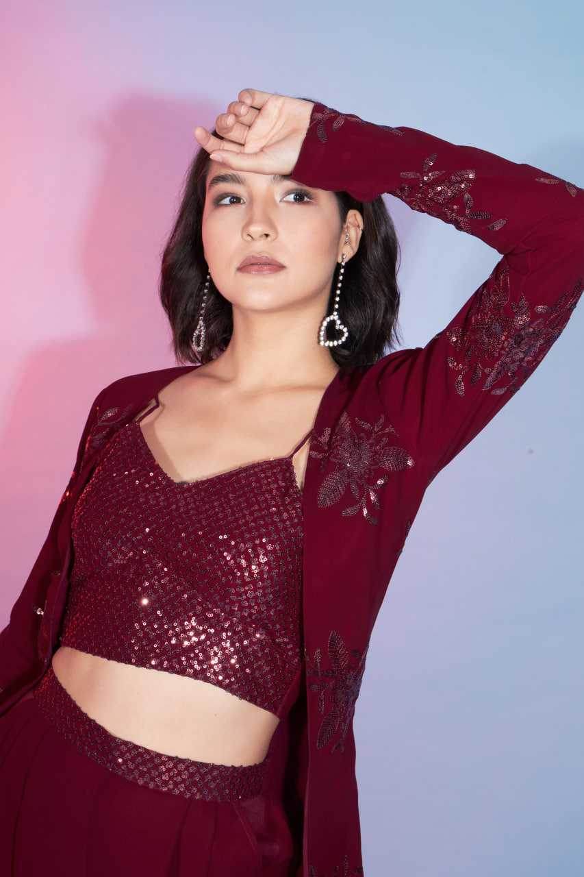 Western Wears Red Co-ord Set - MYLUXURY LANE ENTERPRISE