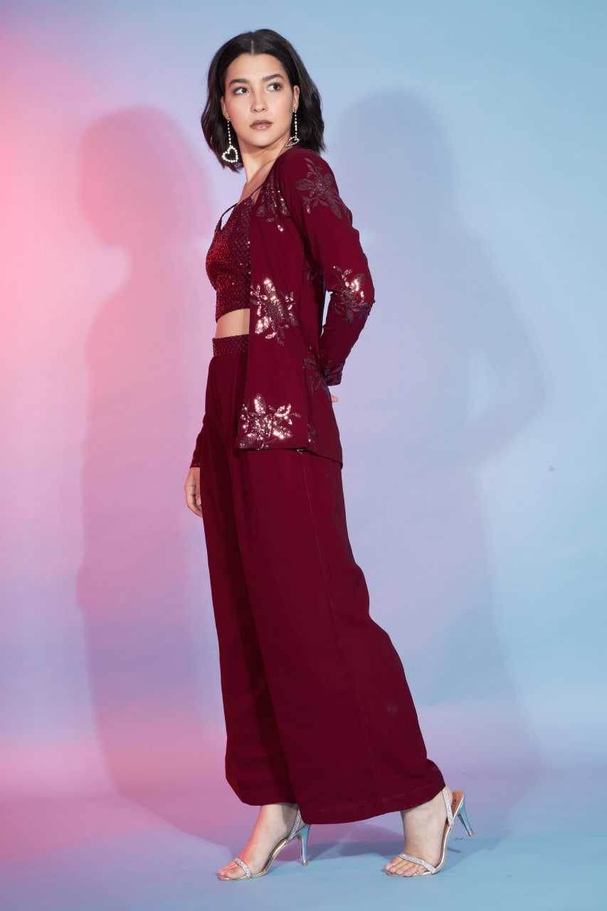 Western Wears Red Co-ord Set - MYLUXURY LANE ENTERPRISE