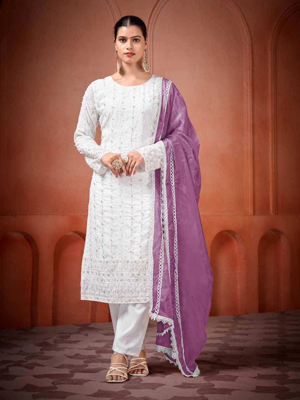 Georgette Embroidery Suit - MYLUXURY LANE ENTERPRISE
