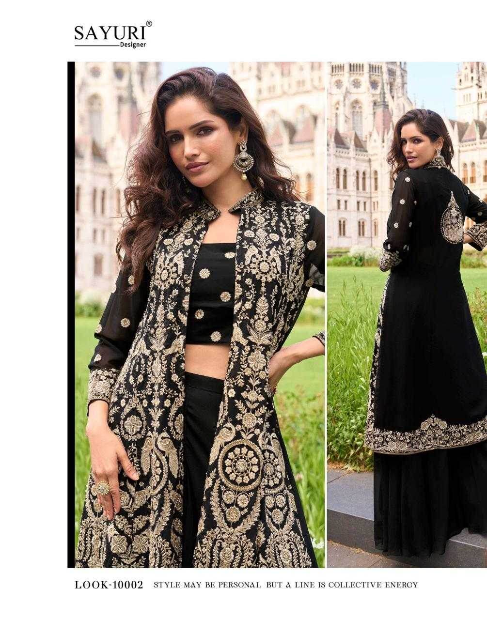 Georgette Palazzo Embroidered Suit - MYLUXURY LANE ENTERPRISE