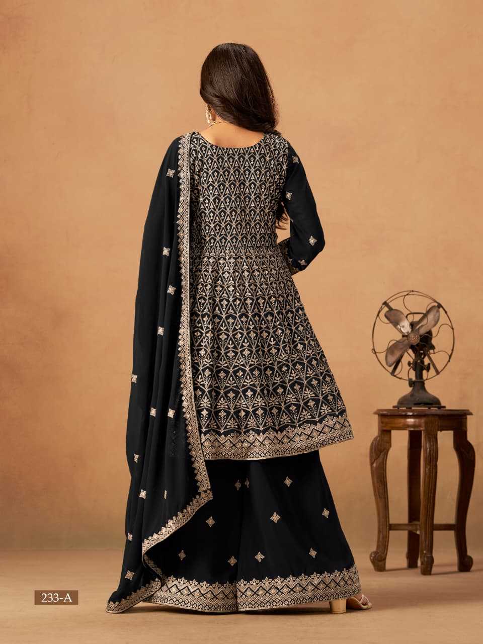 Georgette Embroidery Sharara Salwar Suits