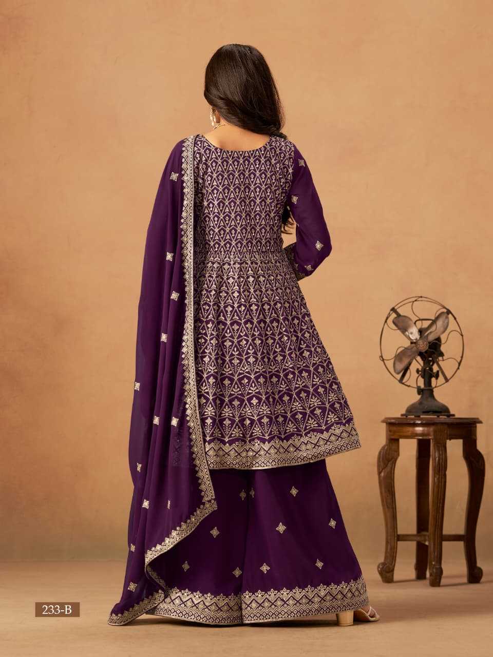 Georgette Embroidery Sharara Salwar Suits