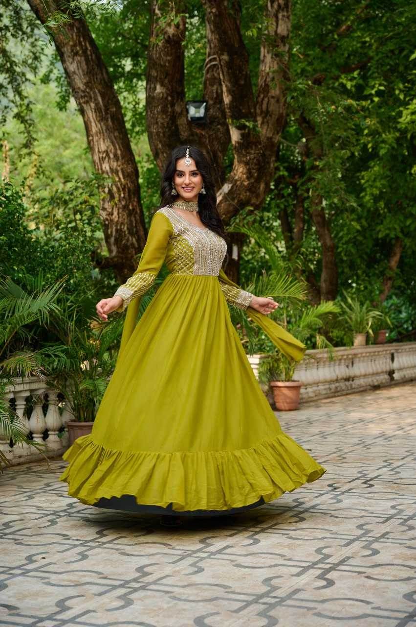 Georgette Designer Sequin Gown - MYLUXURY LANE ENTERPRISE