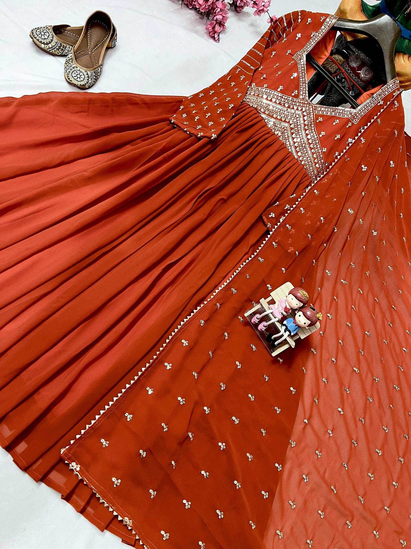 Georgette Embroidery Gown - MYLUXURY LANE ENTERPRISE