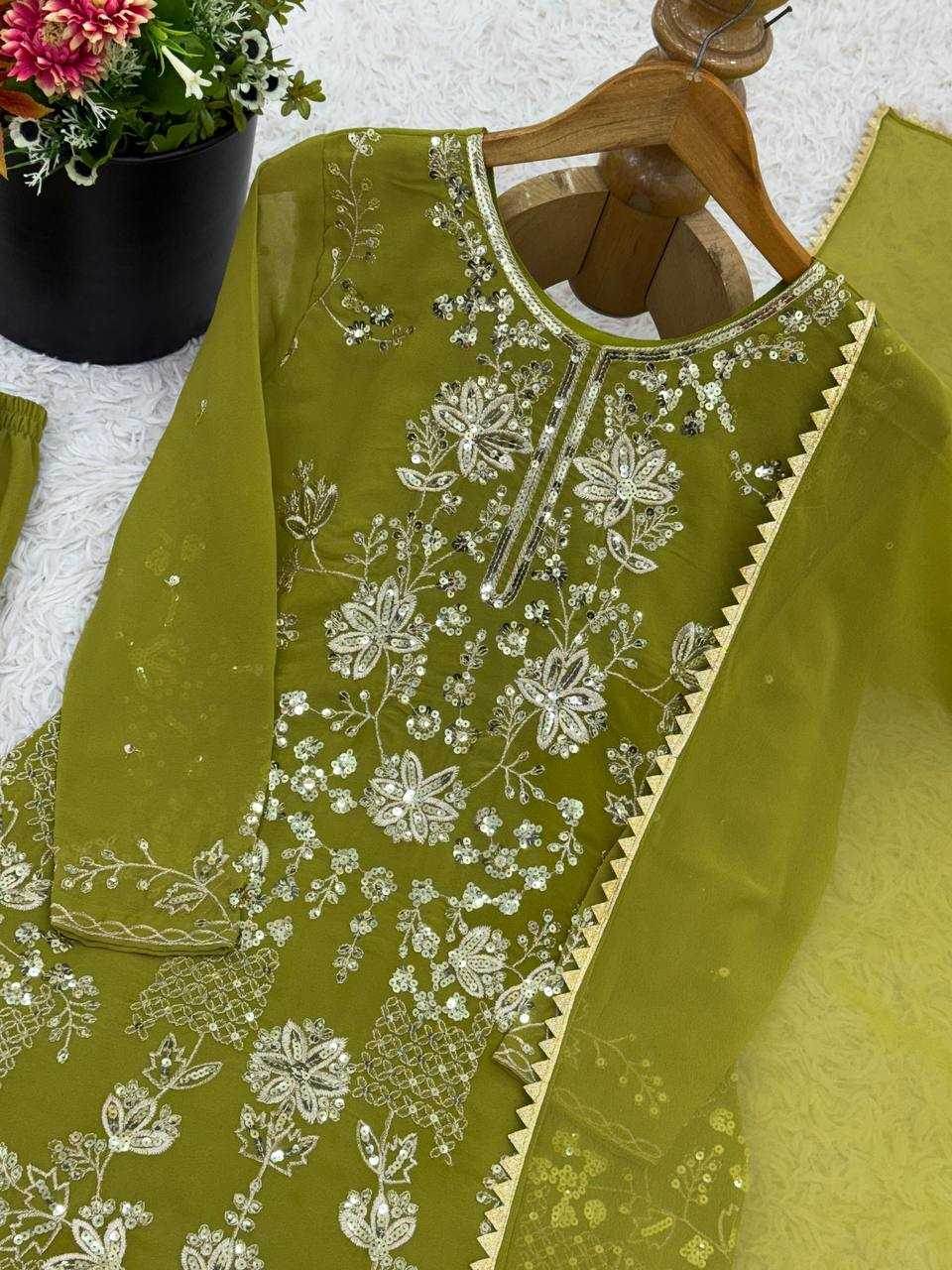 Georgette Embroidery Georgette Suit - MYLUXURY LANE ENTERPRISE