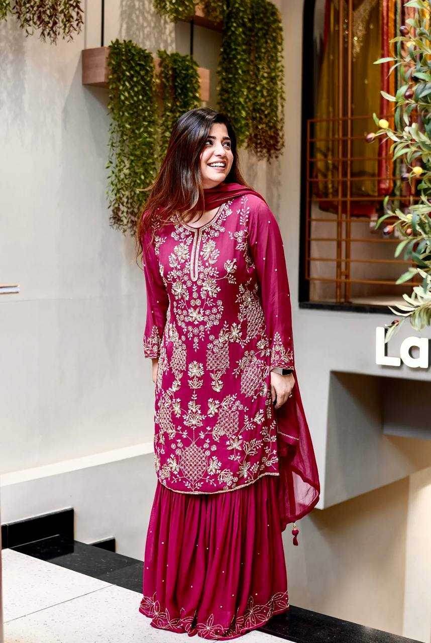Georgette Embroidery Georgette Suit - MYLUXURY LANE ENTERPRISE
