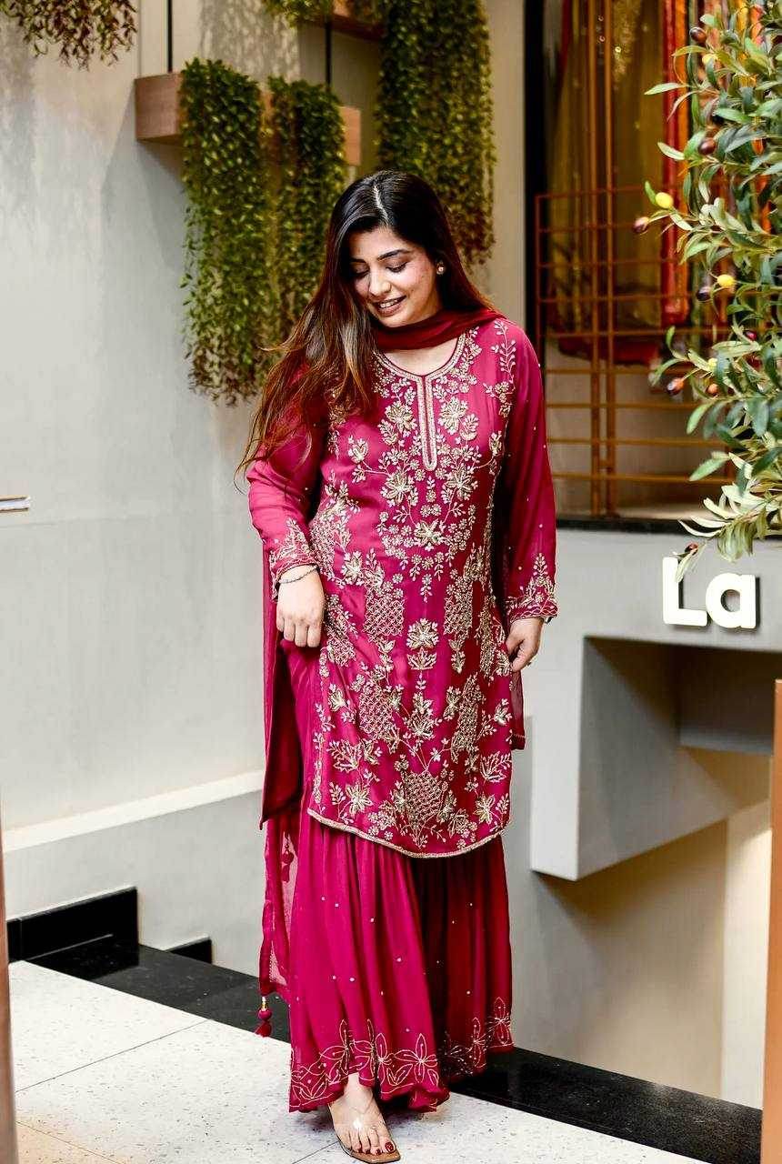 Georgette Embroidery Georgette Suit - MYLUXURY LANE ENTERPRISE
