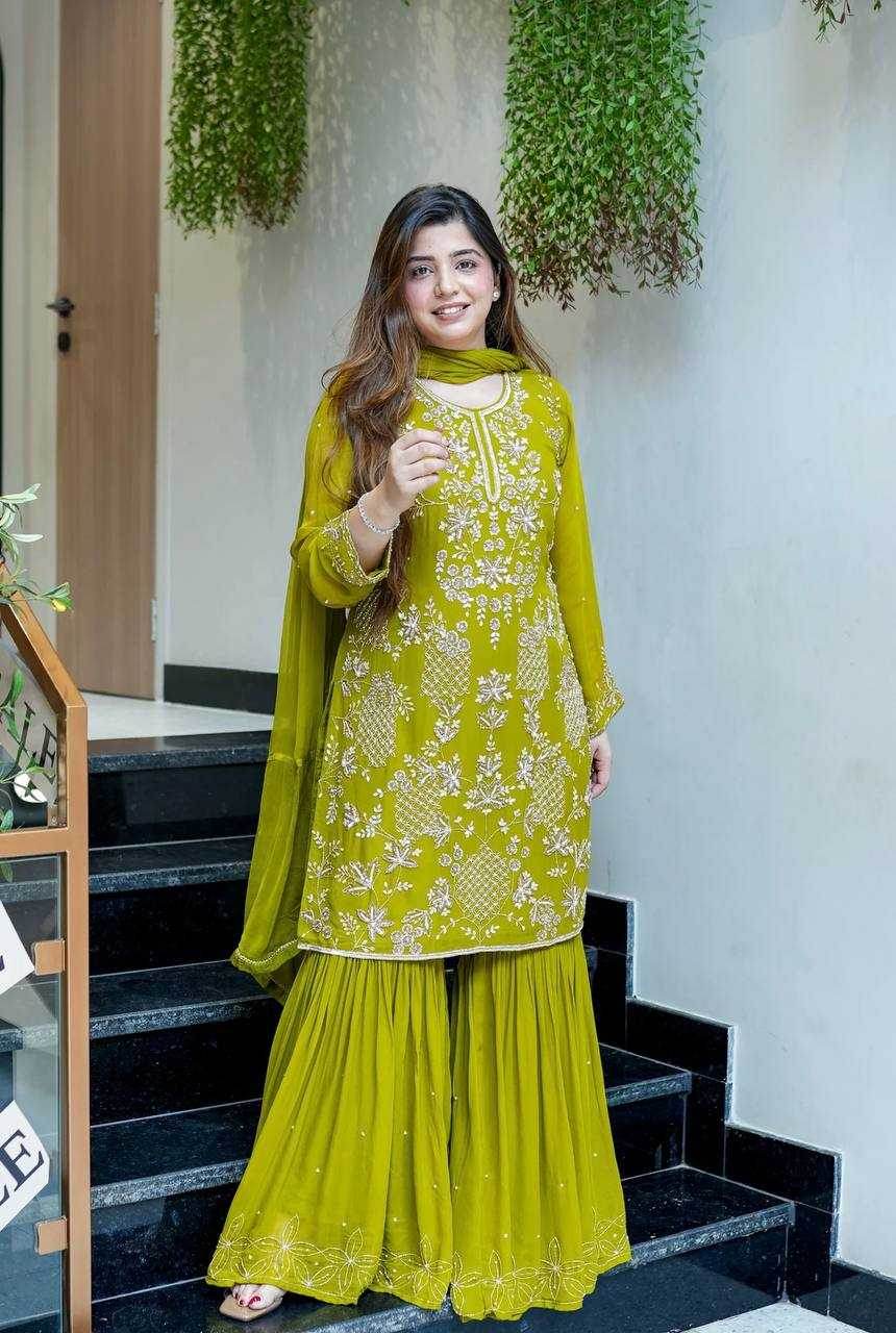 Georgette Embroidery Georgette Suit - MYLUXURY LANE ENTERPRISE