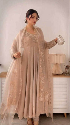 Georgette Embroidery Georgette Gown - MYLUXURY LANE ENTERPRISE