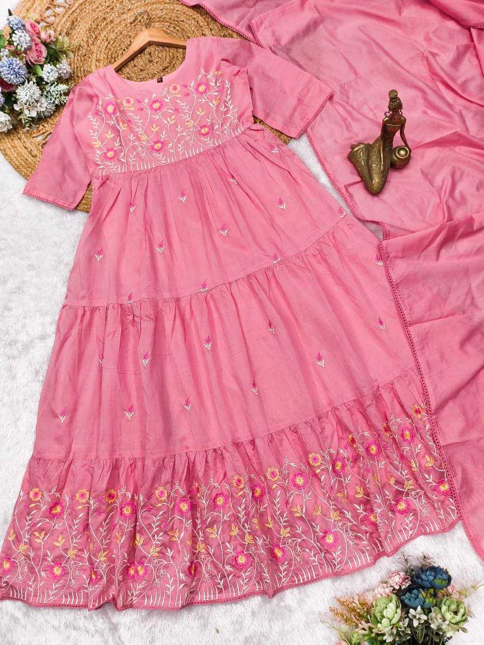 Georgette Embroidered Kurtis