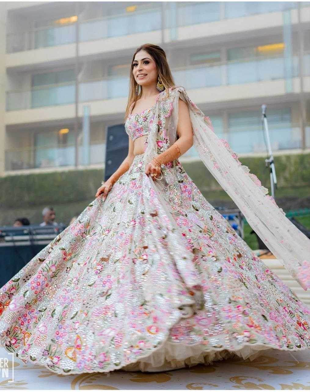 Georgette Designer Embroidered Lehenga - MYLUXURY LANE ENTERPRISE