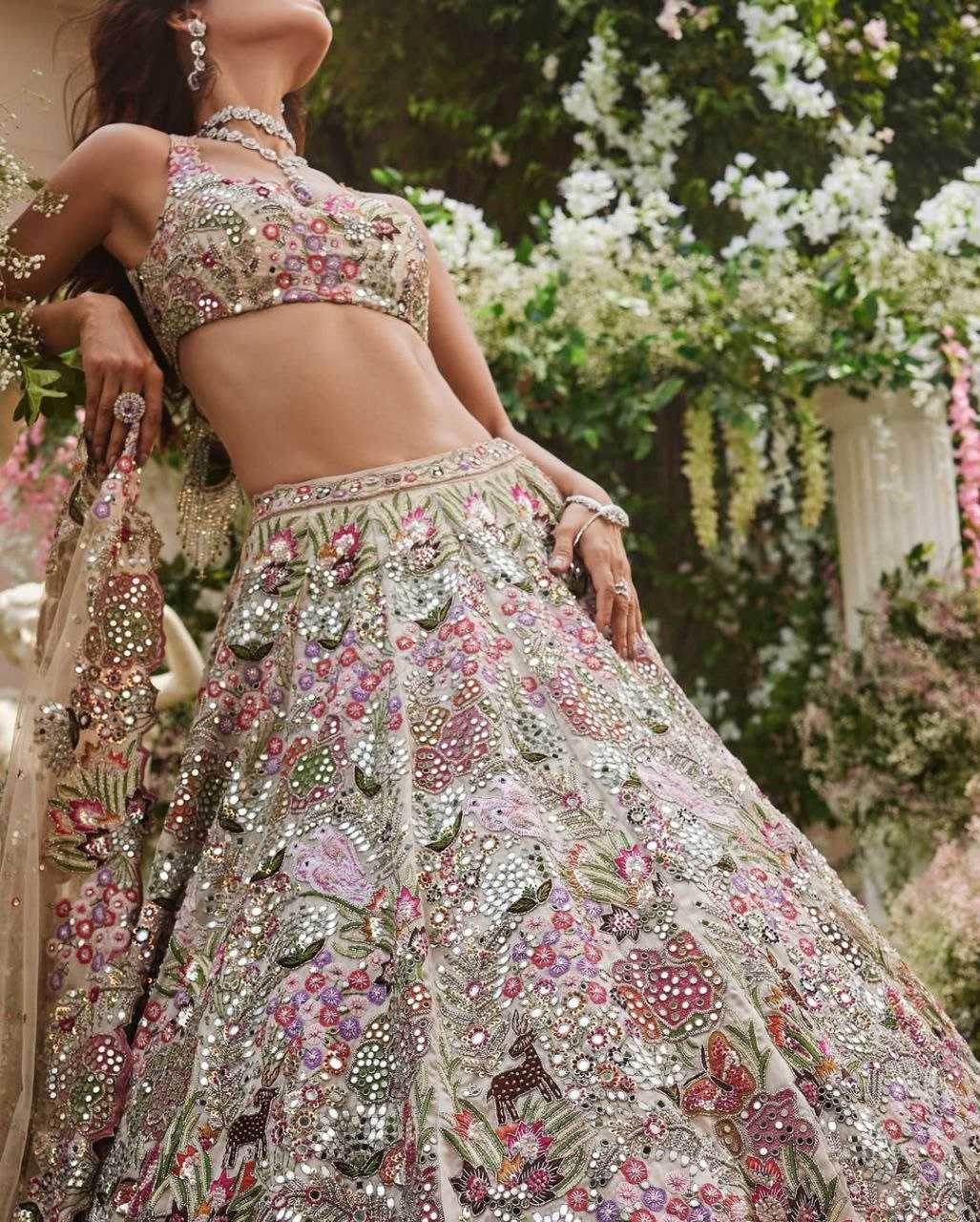 Georgette Designer Embroidered Lehenga - MYLUXURY LANE ENTERPRISE