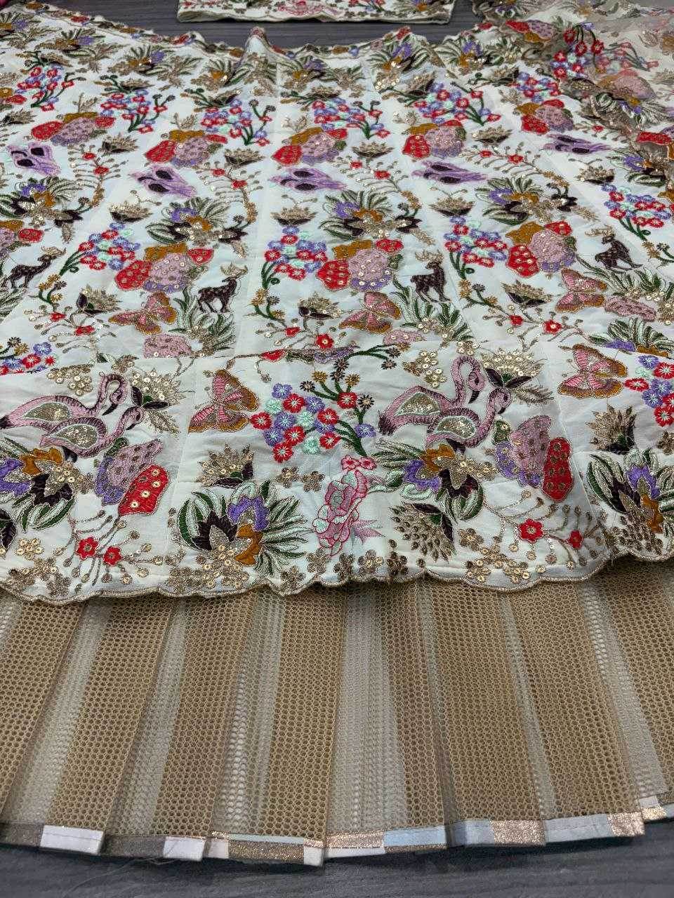 Georgette Designer Embroidered Lehenga - MYLUXURY LANE ENTERPRISE