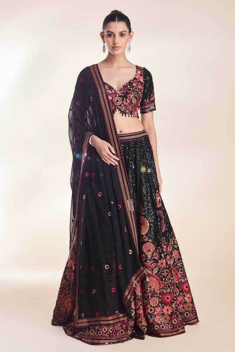 Georgette Embroidered Lehenga - MYLUXURY LANE ENTERPRISE