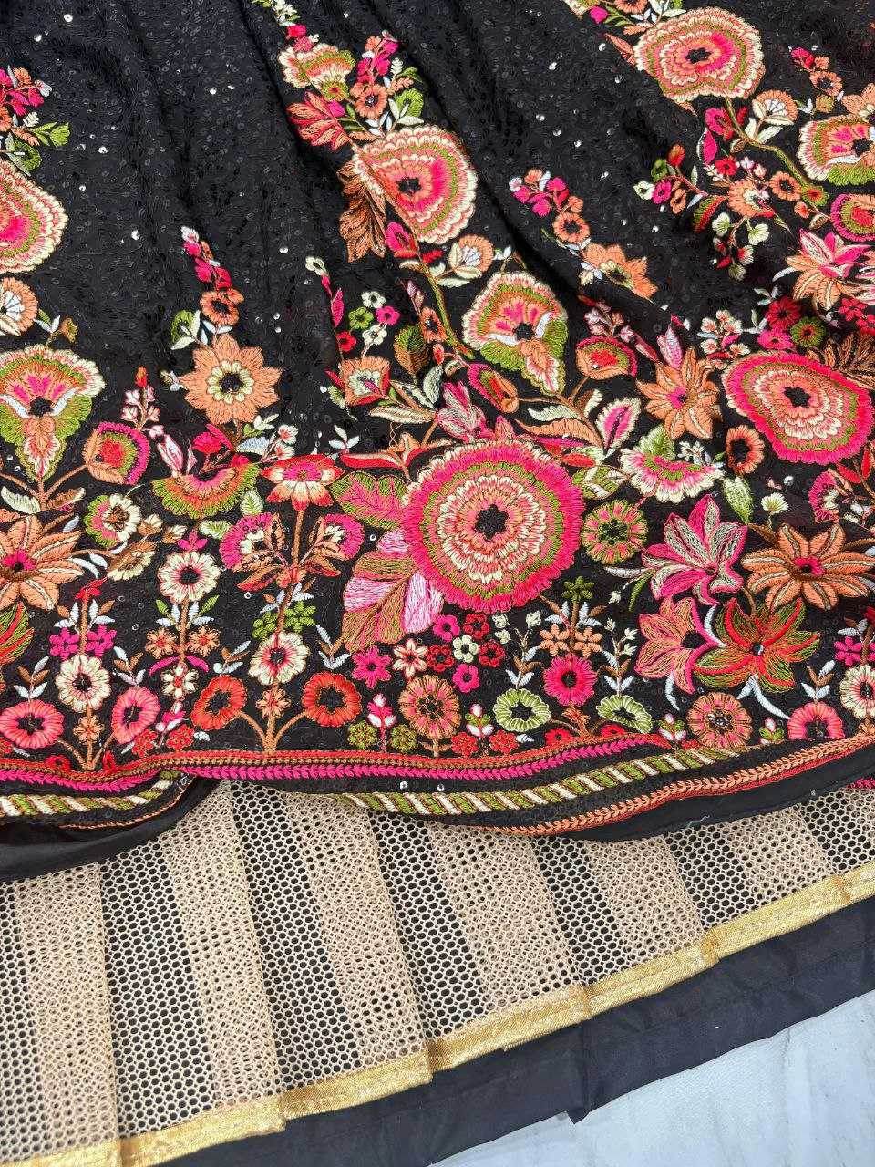 Georgette Embroidered Lehenga - MYLUXURY LANE ENTERPRISE