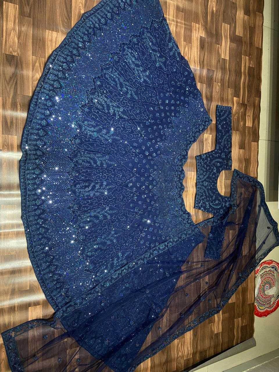 Georgette Sequins Lehenga With Cancan - MYLUXURY LANE ENTERPRISE