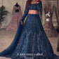 Georgette Sequins Lehenga With Cancan - MYLUXURY LANE ENTERPRISE