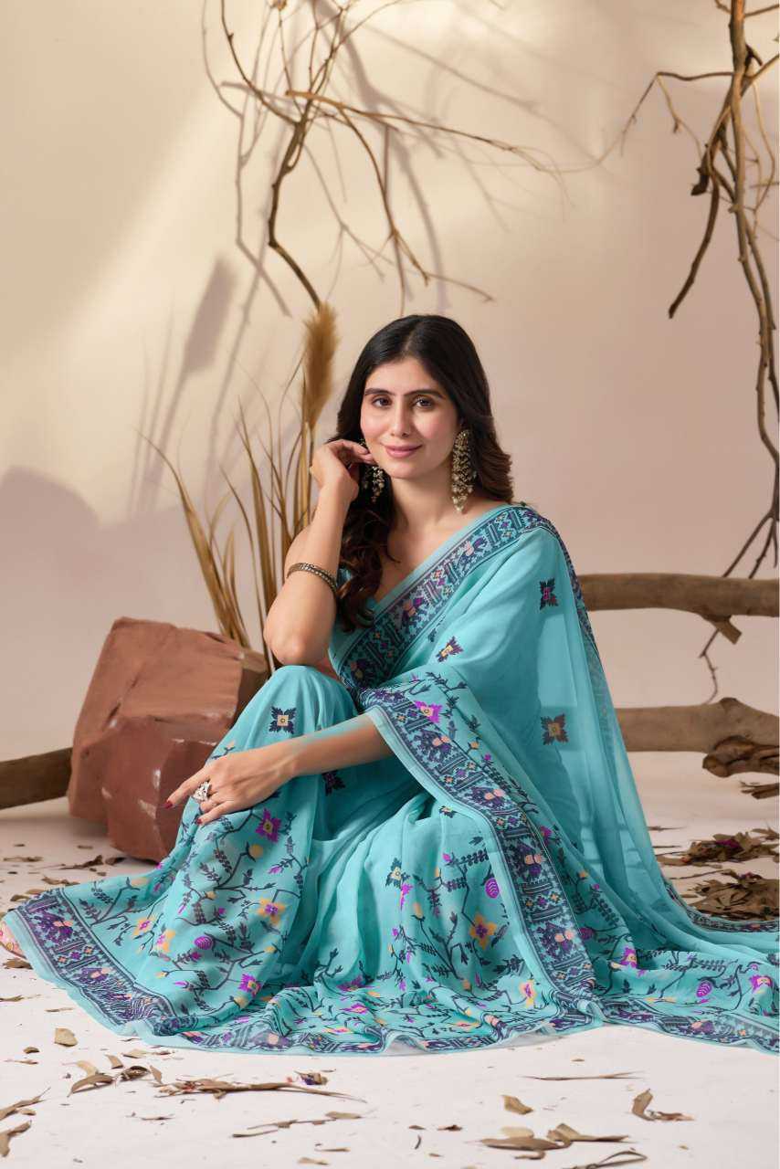 Georgette  Floral Sarees