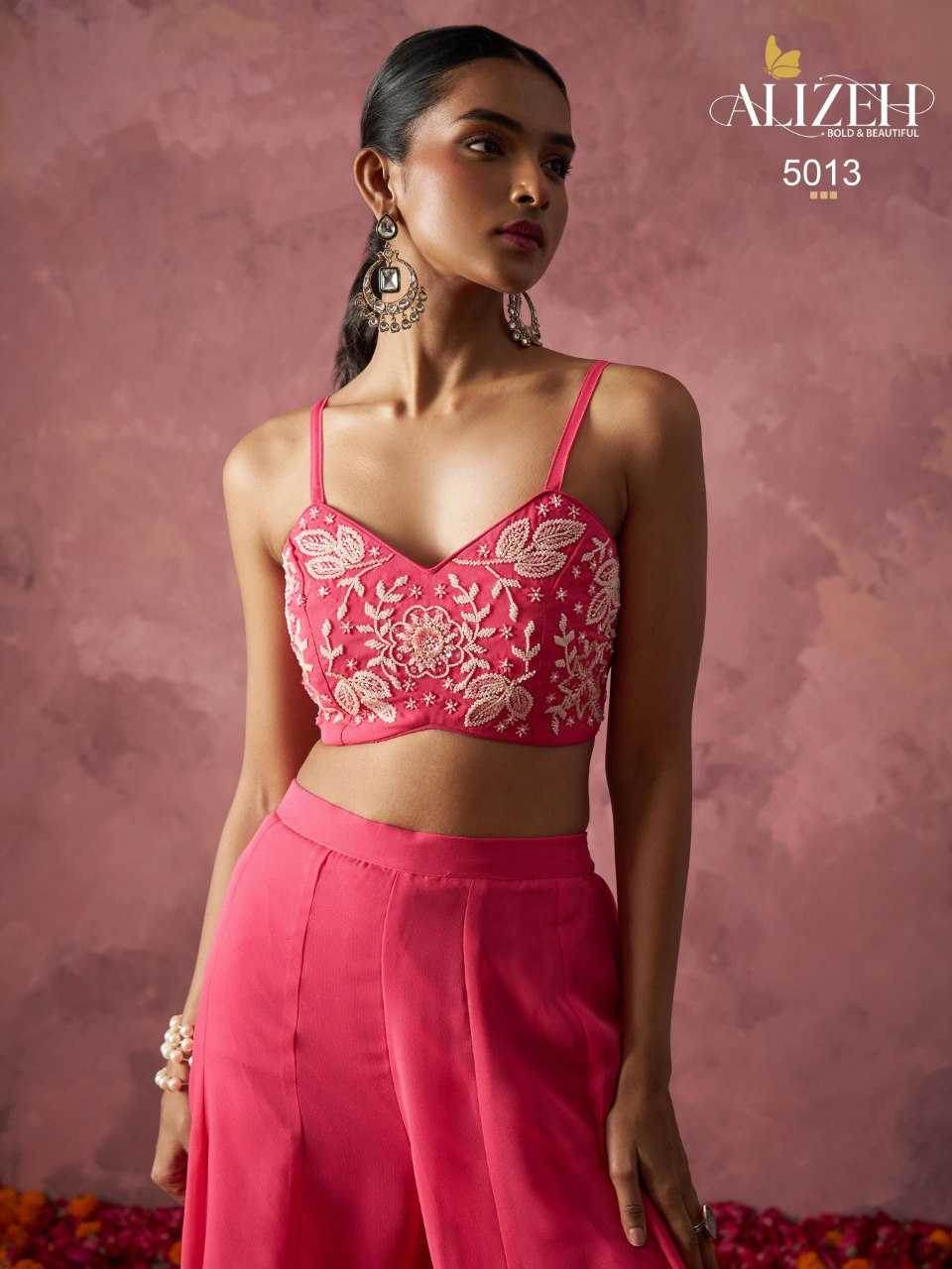 Georgette Indo Western Embroidery Suit - MYLUXURY LANE ENTERPRISE