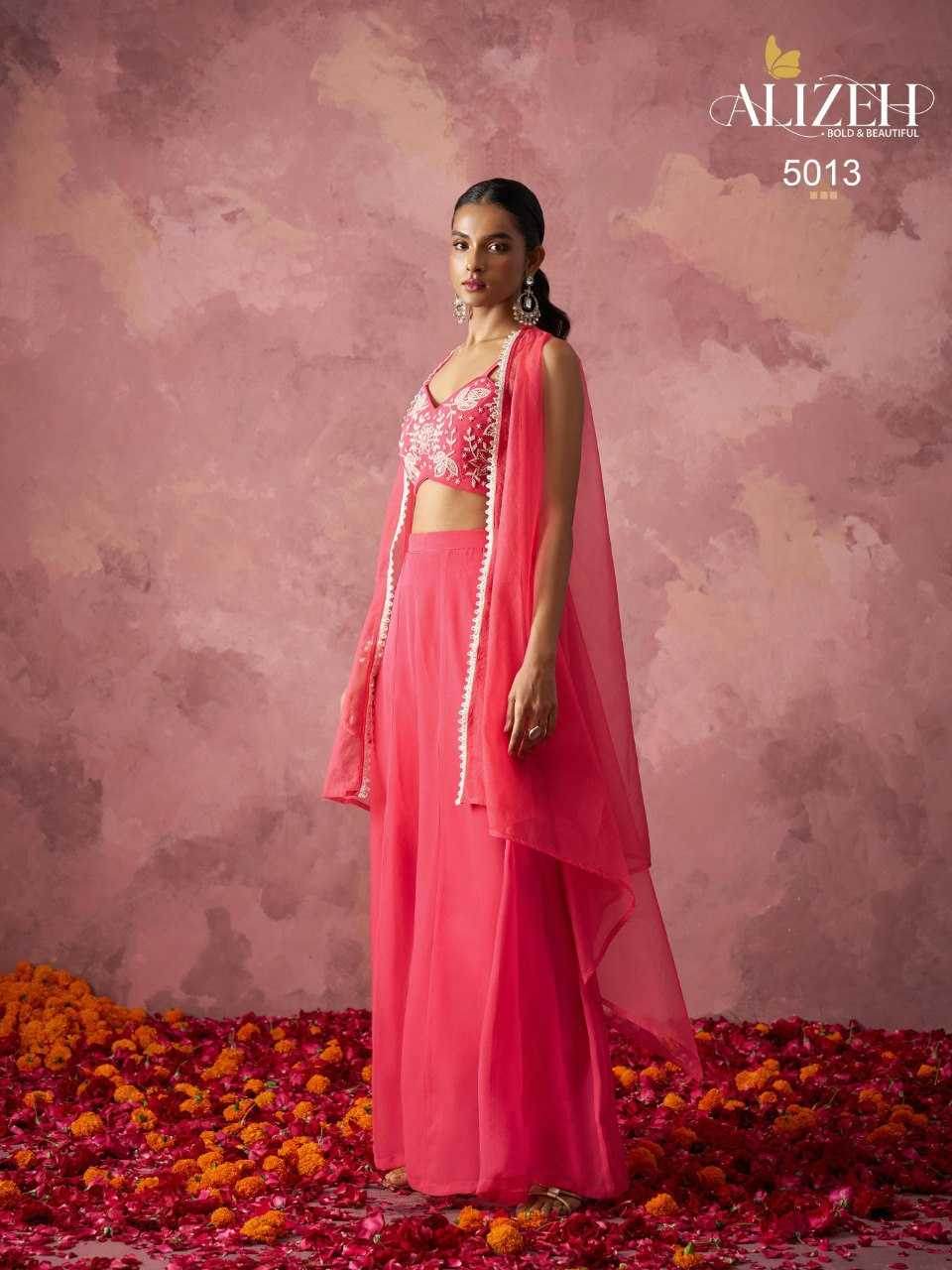 Georgette Indo Western Embroidery Suit - MYLUXURY LANE ENTERPRISE