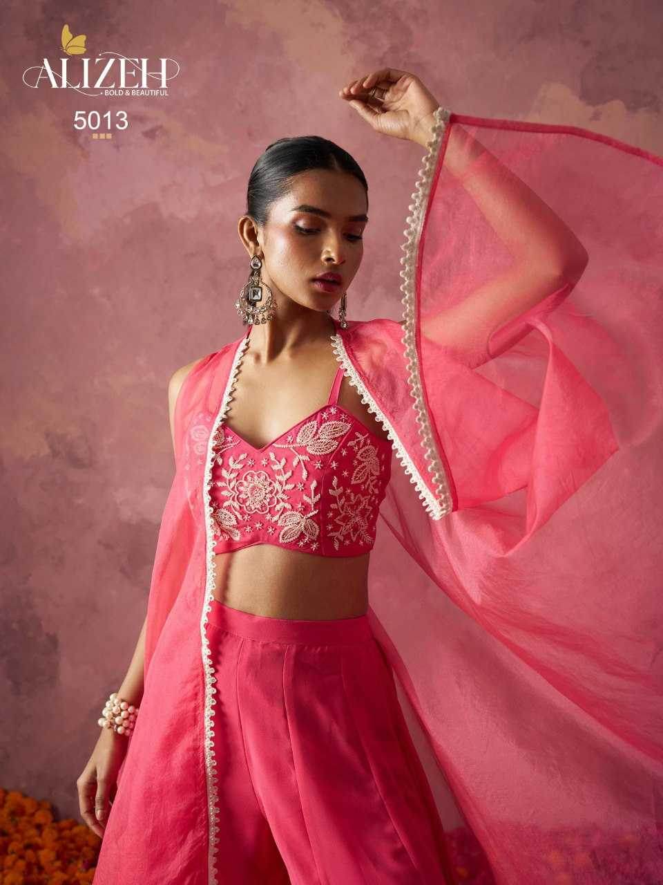 Georgette Indo Western Embroidery Suit - MYLUXURY LANE ENTERPRISE