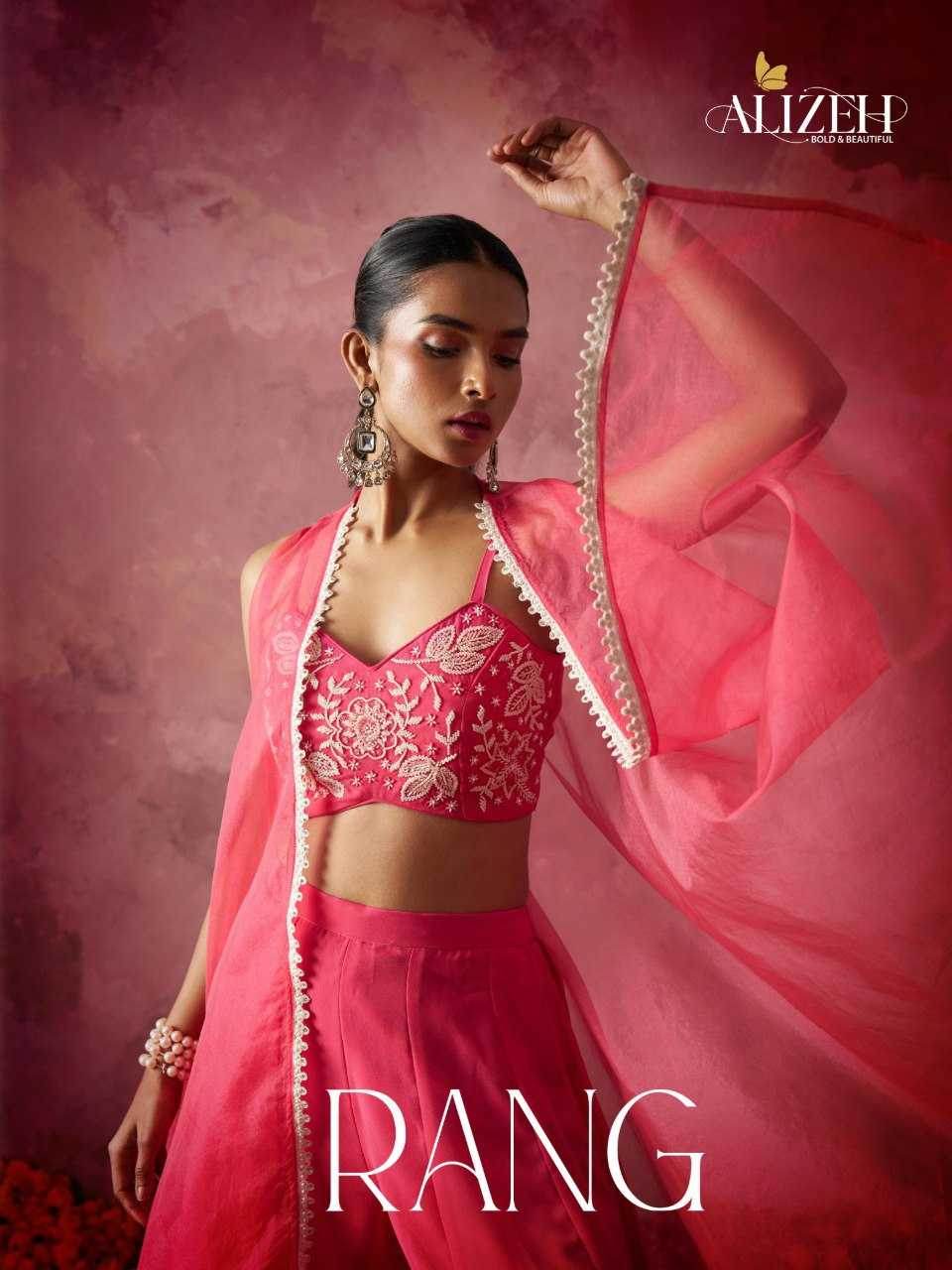 Georgette Indo Western Embroidery Suit - MYLUXURY LANE ENTERPRISE