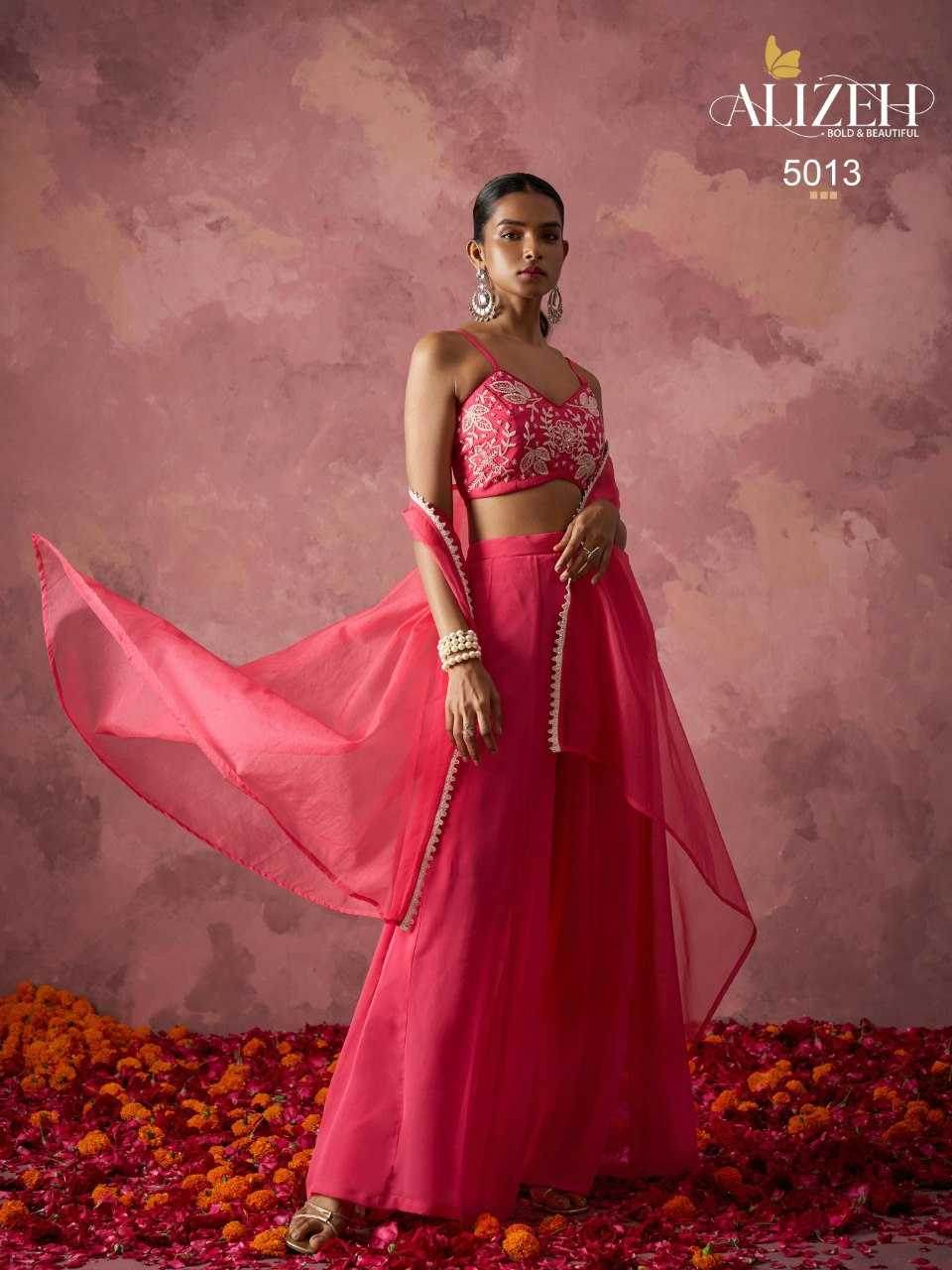 Georgette Indo Western Embroidery Suit - MYLUXURY LANE ENTERPRISE