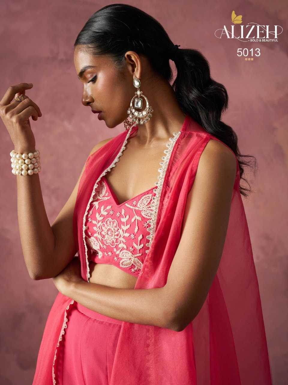 Georgette Indo Western Embroidery Suit - MYLUXURY LANE ENTERPRISE