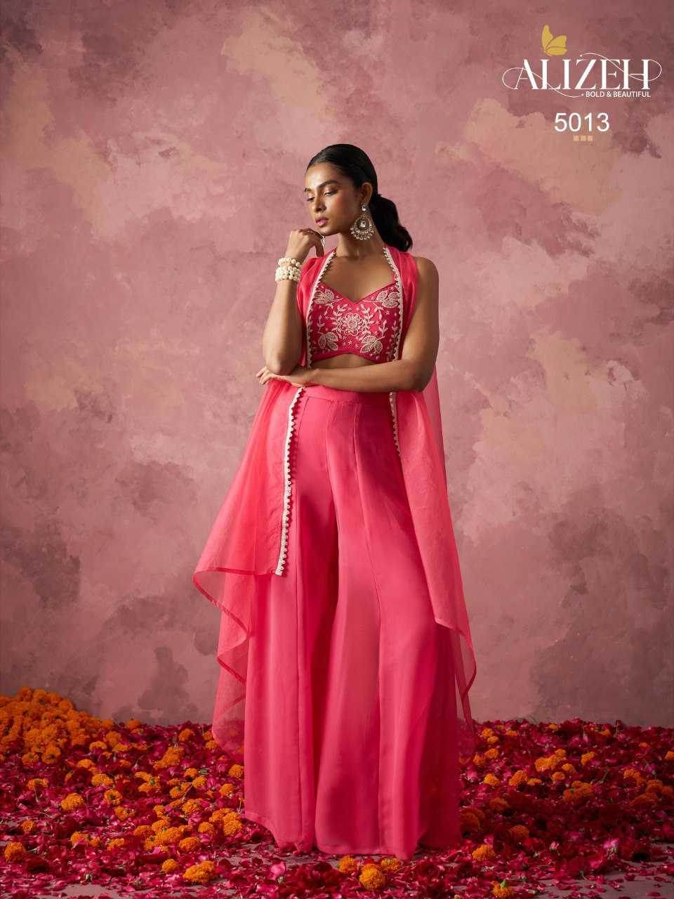 Georgette Indo Western Embroidery Suit - MYLUXURY LANE ENTERPRISE