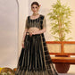 Georgette Embroidered Zari Work Sequins Lehenga